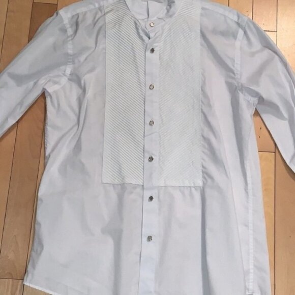Sartoria Asa man white button down slim fit dress shirt size Large - Picture 2 of 11